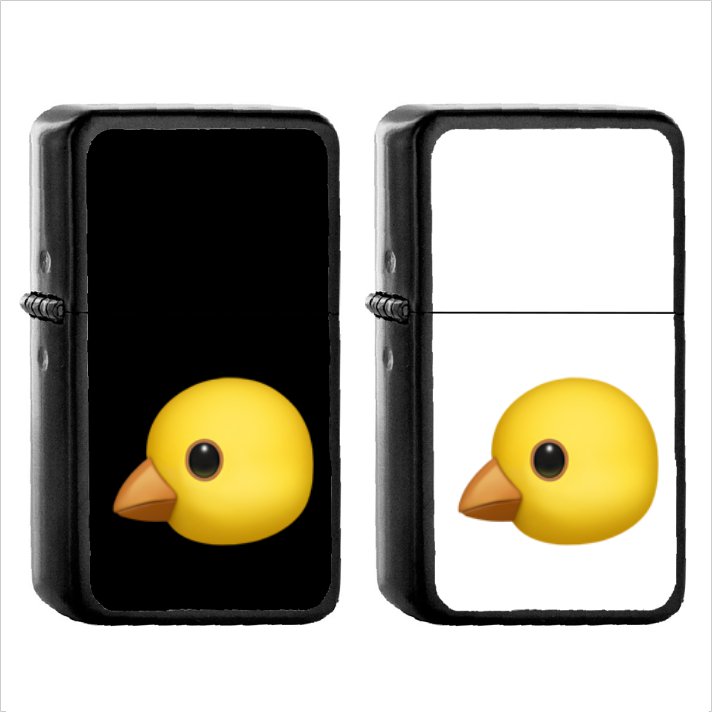 455 Baby Chick - (1pcs) Oil Windproof Black Emoji Emoticon Lighters