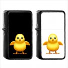 456 Front Facing Baby Chick - (1pcs) Oil Windproof Black Emoji Emoticon Lighters