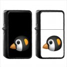 458 Penguin - (1pcs) Oil Windproof Black Emoji Emoticon Lighters
