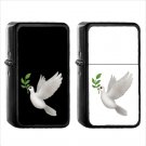 459 Dove Of Peace - (1pcs) Oil Windproof Black Emoji Emoticon Lighters