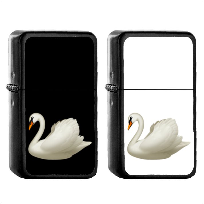 462 Swan - (1pcs) Oil Windproof Black Emoji Emoticon Lighters
