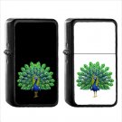 464 Peacock - (1pcs) Oil Windproof Black Emoji Emoticon Lighters