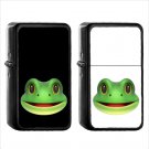 466 Frog Face - (1pcs) Oil Windproof Black Emoji Emoticon Lighters