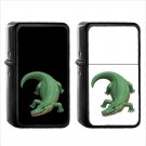467 Crocodile - (1pcs) Oil Windproof Black Emoji Emoticon Lighters