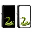470 Snake - (1pcs) Oil Windproof Black Emoji Emoticon Lighters