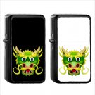 471 Dragon Face - (1pcs) Oil Windproof Black Emoji Emoticon Lighters