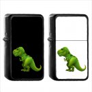 474-T Rex - (1pcs) Oil Windproof Black Emoji Emoticon Lighters