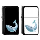 476 Whale - (1pcs) Oil Windproof Black Emoji Emoticon Lighters