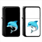 477 Dolphin - (1pcs) Oil Windproof Black Emoji Emoticon Lighters