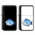 478 Fish - (1pcs) Oil Windproof Black Emoji Emoticon Lighters