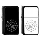 492 Spider Web - (1pcs) Oil Windproof Black Emoji Emoticon Lighters