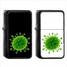495 Microbe - (1pcs) Oil Windproof Black Emoji Emoticon Lighters