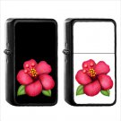 502 Hibiscus - (1pcs) Oil Windproof Black Emoji Emoticon Lighters