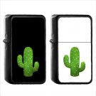 510 Cactus - (1pcs) Oil Windproof Black Emoji Emoticon Lighters