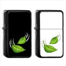 517 Leaf Fluttering In Wind - (1pcs) Oil Windproof Black Emoji Emoticon Lighters