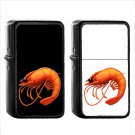 522 Shrimp - (1pcs) Oil Windproof Black Emoji Emoticon Lighters