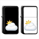 547 Sun Behind Cloud - (1pcs) Oil Windproof Black Emoji Emoticon Lighters