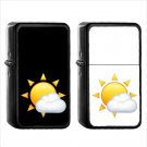 549 White Sun Small Cloud - (1pcs) Oil Windproof Black Emoji Emoticon Lighters