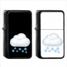 553 Cloud Snow - (1pcs) Oil Windproof Black Emoji Emoticon Lighters