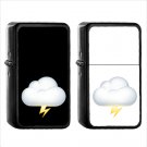 554 Cloud Lightning - (1pcs) Oil Windproof Black Emoji Emoticon Lighters