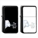 557 Wind Blowing Face - (1pcs) Oil Windproof Black Emoji Emoticon Lighters