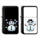 563 Snowman - (1pcs) Oil Windproof Black Emoji Emoticon Lighters