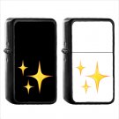 570 Sparkles - (1pcs) Oil Windproof Black Emoji Emoticon Lighters