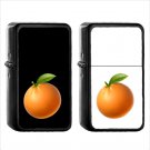 576 Tangerine - (1pcs) Oil Windproof Black Emoji Emoticon Lighters