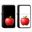 581 Red Apple - (1pcs) Oil Windproof Black Emoji Emoticon Lighters
