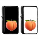 584 Peach - (1pcs) Oil Windproof Black Emoji Emoticon Lighters