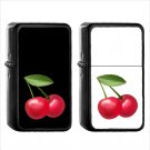 585 Cherries - (1pcs) Oil Windproof Black Emoji Emoticon Lighters