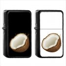 589 Coconut - (1pcs) Oil Windproof Black Emoji Emoticon Lighters