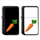 593 Carrot - (1pcs) Oil Windproof Black Emoji Emoticon Lighters