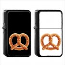 605 Pretzel - (1pcs) Oil Windproof Black Emoji Emoticon Lighters