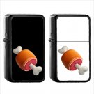 609 Meat On Bone - (1pcs) Oil Windproof Black Emoji Emoticon Lighters