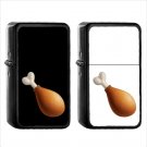 610 Poultry Leg - (1pcs) Oil Windproof Black Emoji Emoticon Lighters