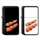 612 Bacon - (1pcs) Oil Windproof Black Emoji Emoticon Lighters