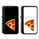 615 Slice Of Pizza - (1pcs) Oil Windproof Black Emoji Emoticon Lighters