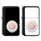 640 Fish Cake Swirl Design - (1pcs) Oil Windproof Black Emoji Emoticon Lighters