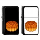641 Moon Cake - (1pcs) Oil Windproof Black Emoji Emoticon Lighters