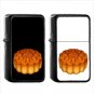 641 Moon Cake - (1pcs) Oil Windproof Black Emoji Emoticon Lighters