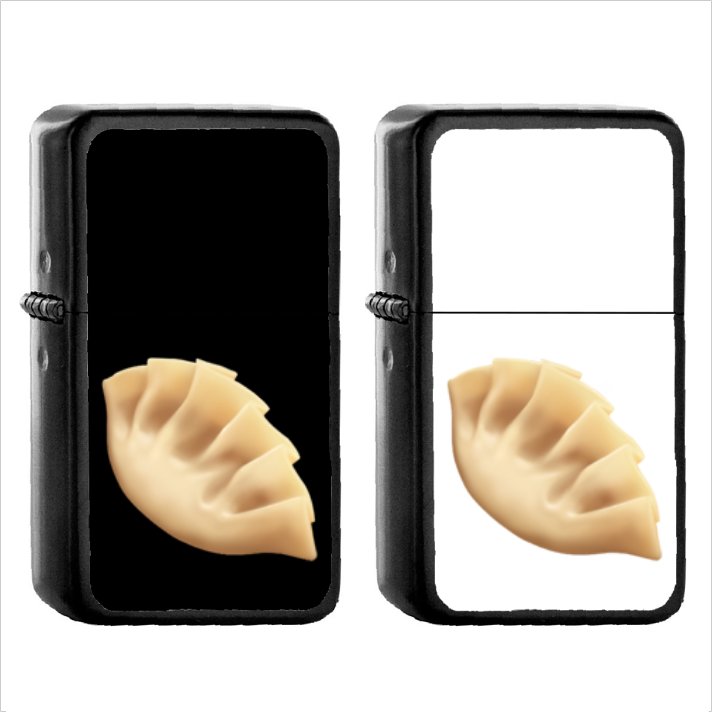 643 Dumpling - (1pcs) Oil Windproof Black Emoji Emoticon Lighters
