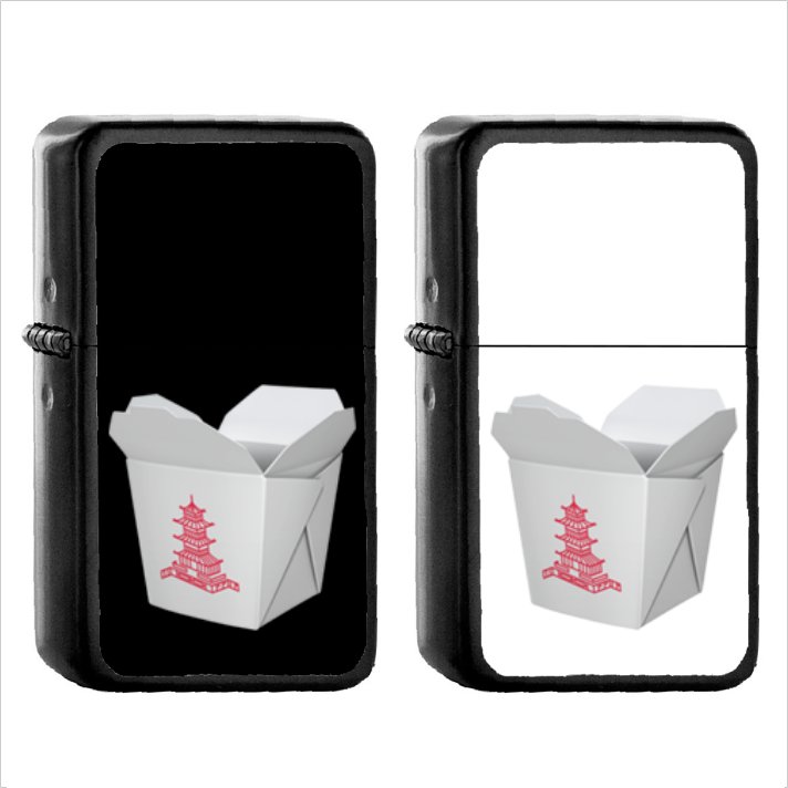 645 Takeout Box - (1pcs) Oil Windproof Black Emoji Emoticon Lighters