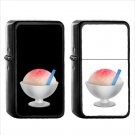 647 Shaved Ice - (1pcs) Oil Windproof Black Emoji Emoticon Lighters
