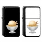 648 Ice Cream - (1pcs) Oil Windproof Black Emoji Emoticon Lighters