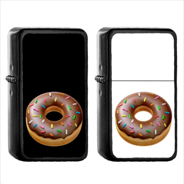 649 Doughnut - (1pcs) Oil Windproof Black Emoji Emoticon Lighters