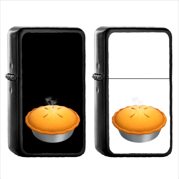 654 Pie - (1pcs) Oil Windproof Black Emoji Emoticon Lighters