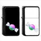 656 Candy - (1pcs) Oil Windproof Black Emoji Emoticon Lighters