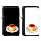 658 Custard - (1pcs) Oil Windproof Black Emoji Emoticon Lighters