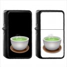 663 Teacupout Handle - (1pcs) Oil Windproof Black Emoji Emoticon Lighters